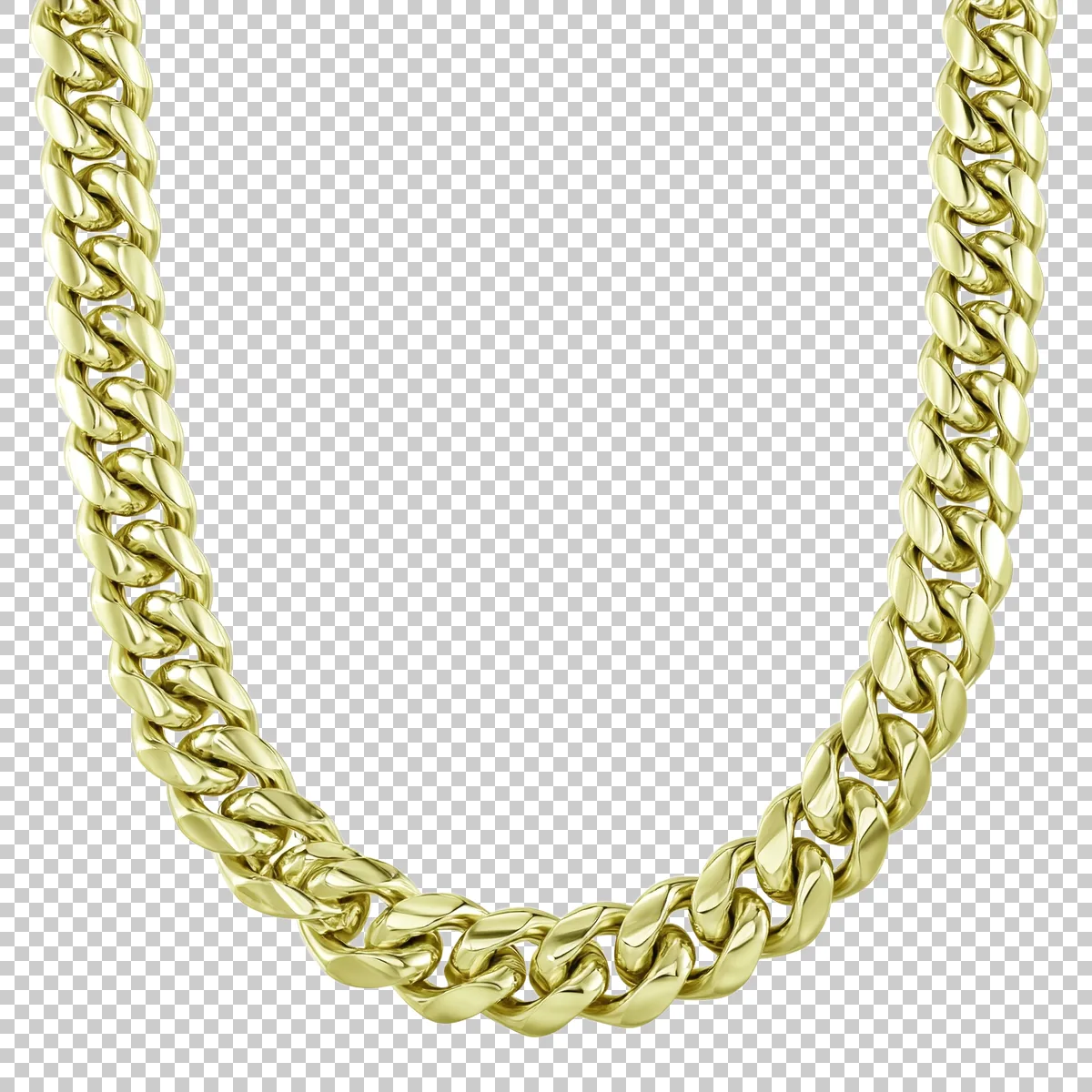 Chunky Gold Cuban Link Chain Thick Interlocking Pol 2 H transparent PNG