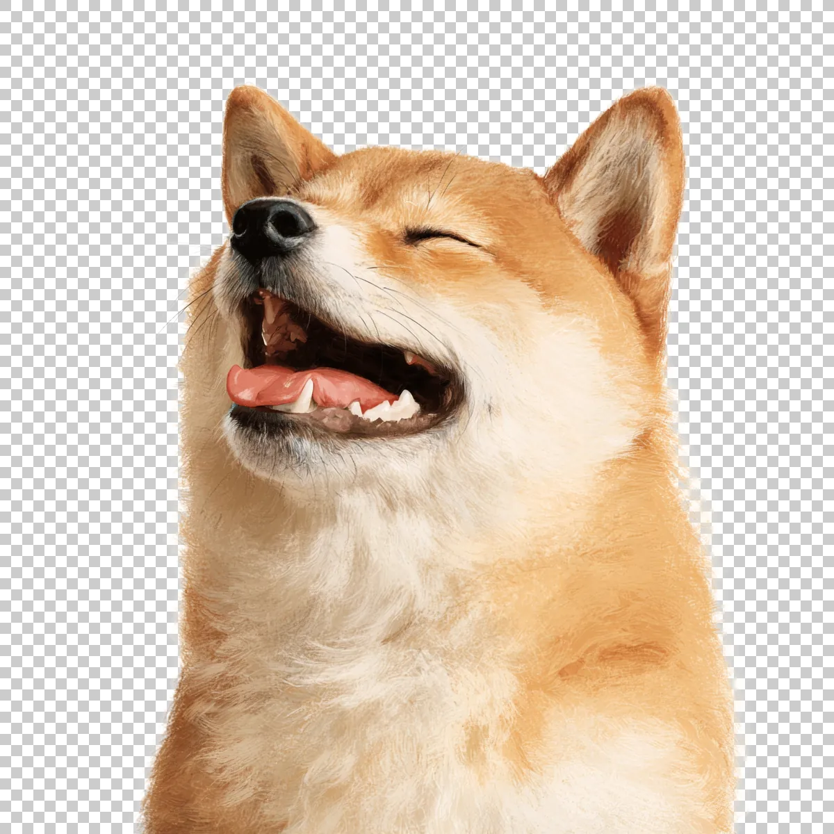 Doge Meme Smiling With Open Mouth And Cheerful Meme 0 H transparent PNG
