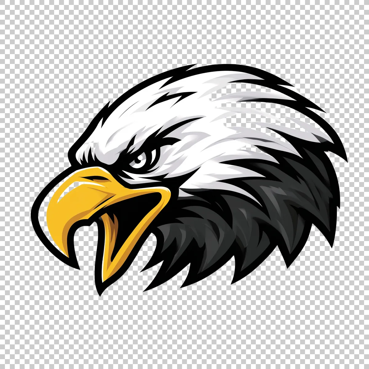 Eagle Head In Aggressive Side Profile With Intense 2 H transparent PNG