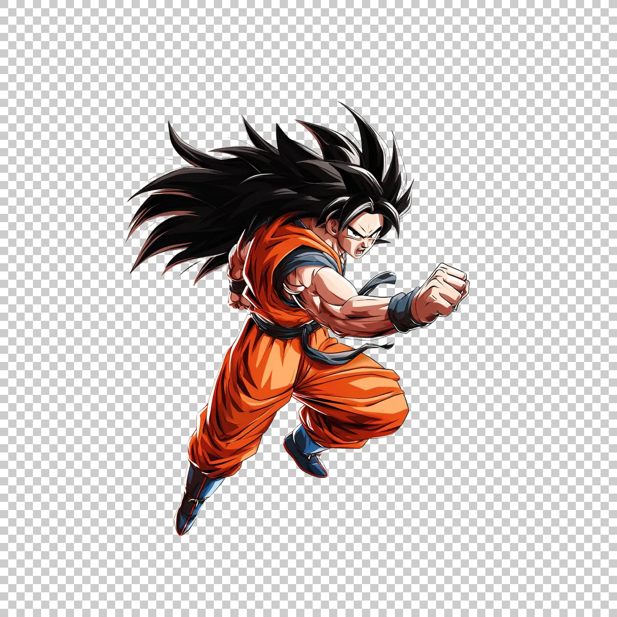 Goku Charging Forward With One Fist Extended Dynamic 1 H transparent PNG