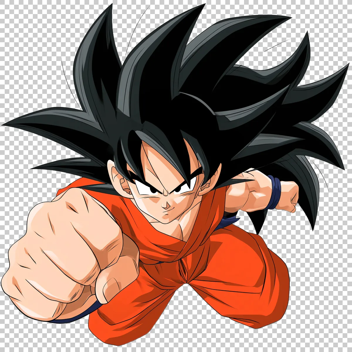 Goku Charging Forward With One Fist Extended Dynamic 2 H transparent PNG