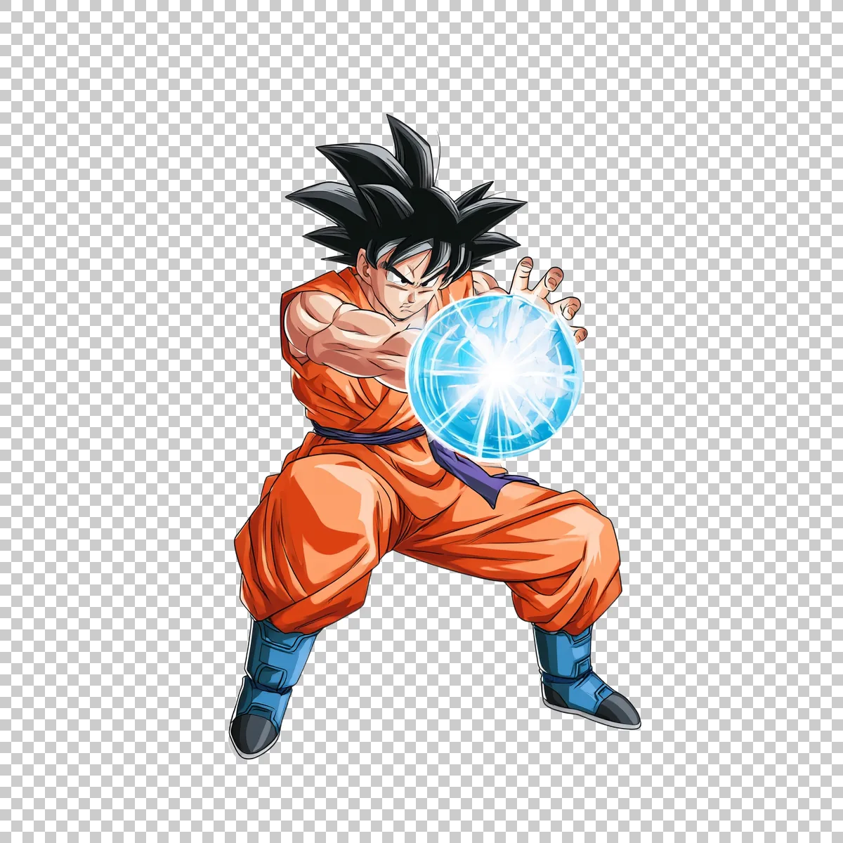 Goku Preparing A Kamehameha Energy Attack With Both 1 H transparent PNG