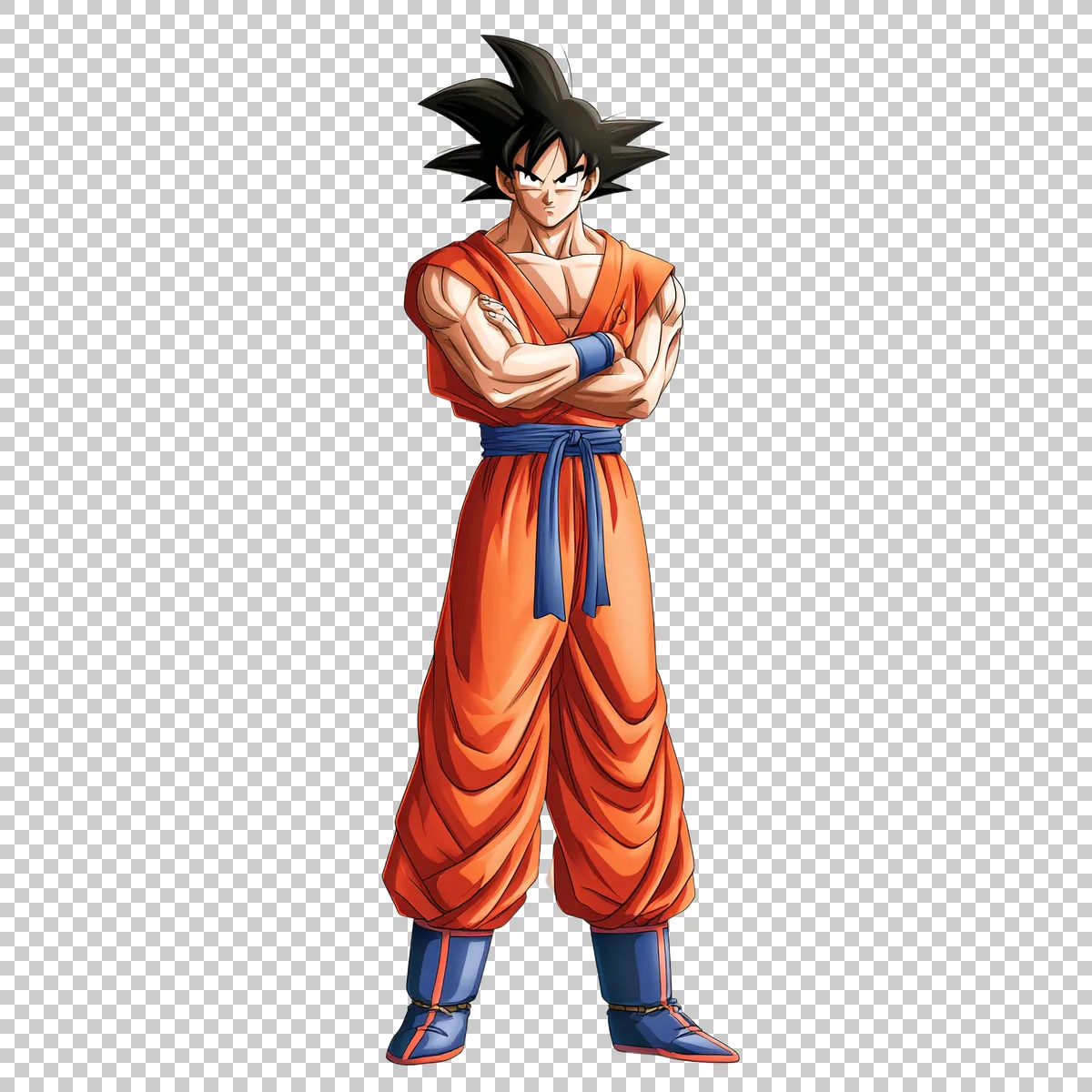 Goku Standing With Arms Crossed And Confident Expres 0 H transparent PNG