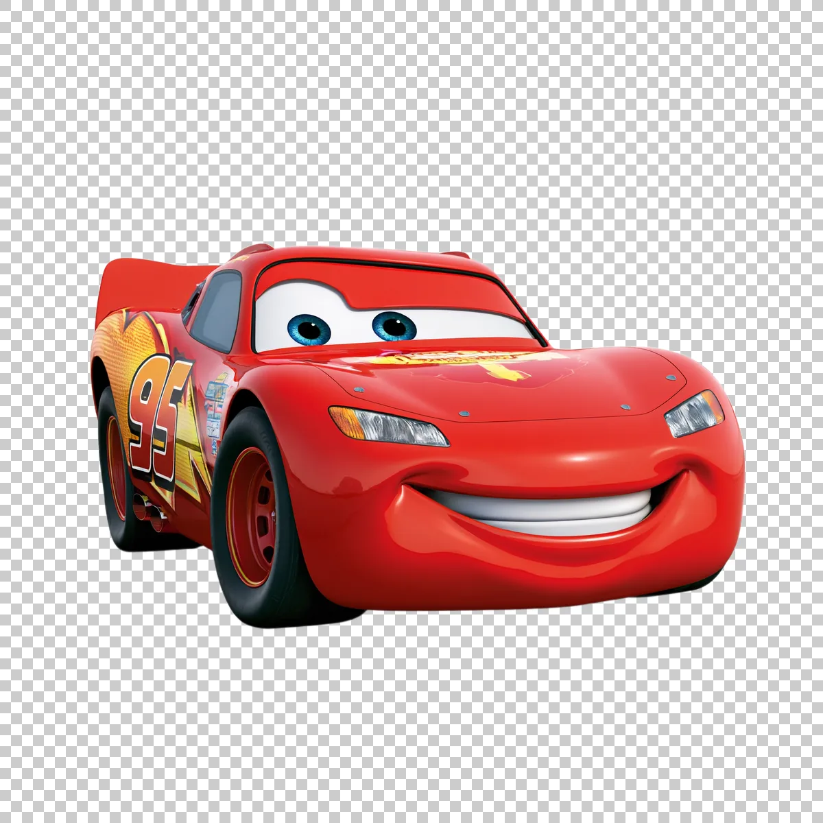 Lightning McQueen Classic Hero Pose Ang 1 H transparent PNG
