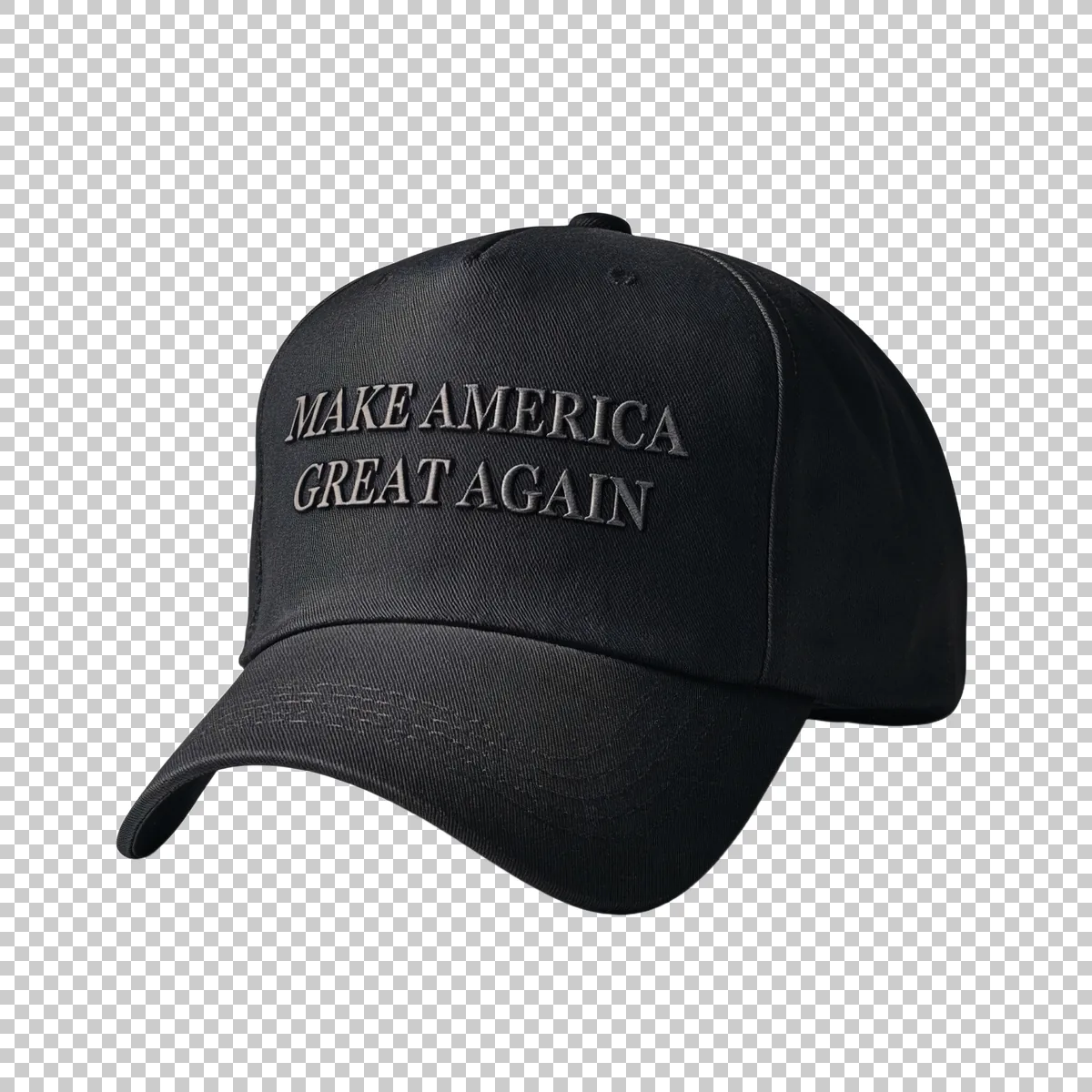 Black Baseball Cap With MAKE AMERICA GREAT AGAIN 2 H transparent PNG
