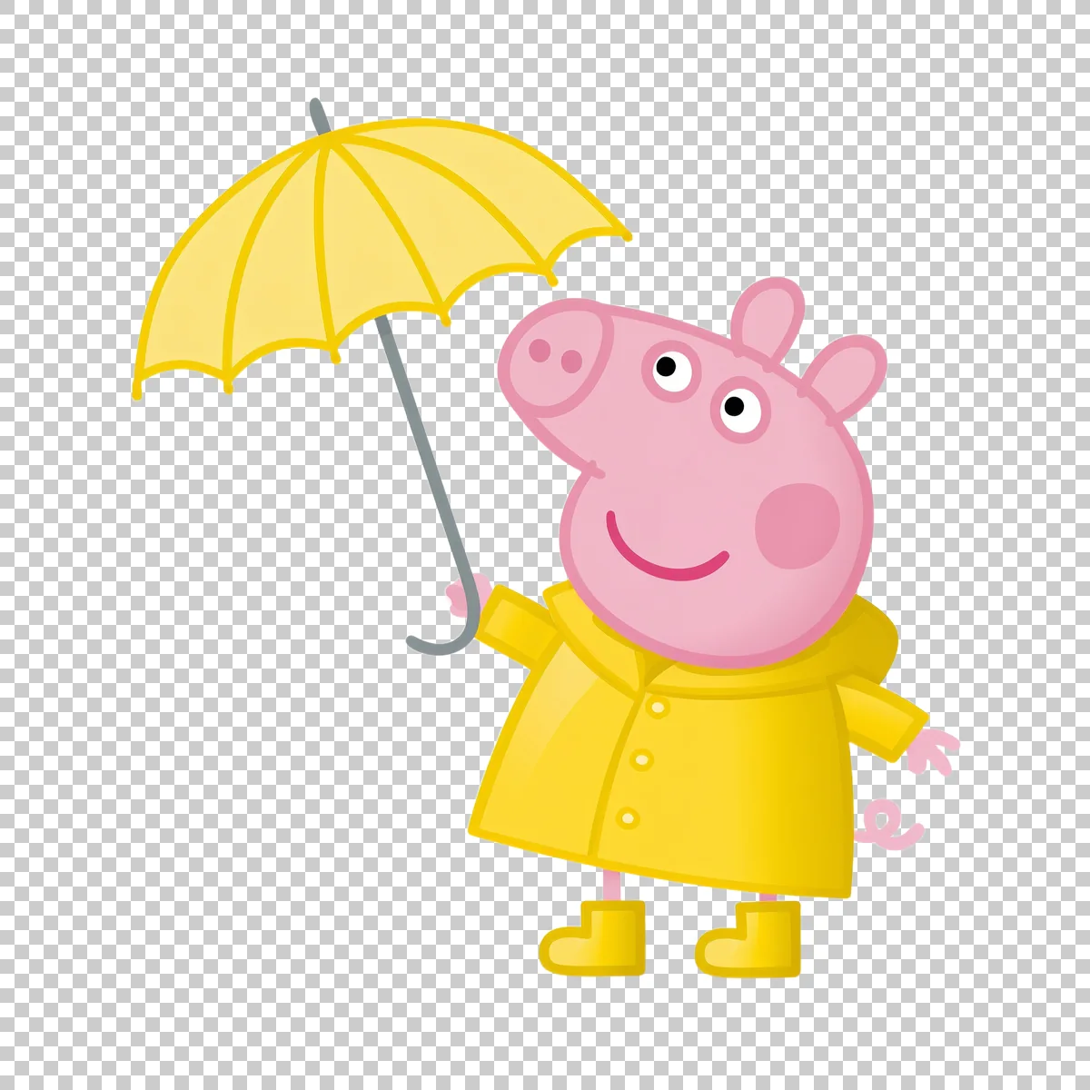 Peppa Pig Dressed In A Raincoat And Holding A S 3 H transparent PNG