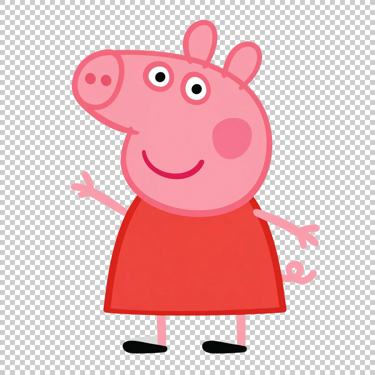 Peppa Pig Standing And Waving With One Hand Cla 0 H transparent PNG