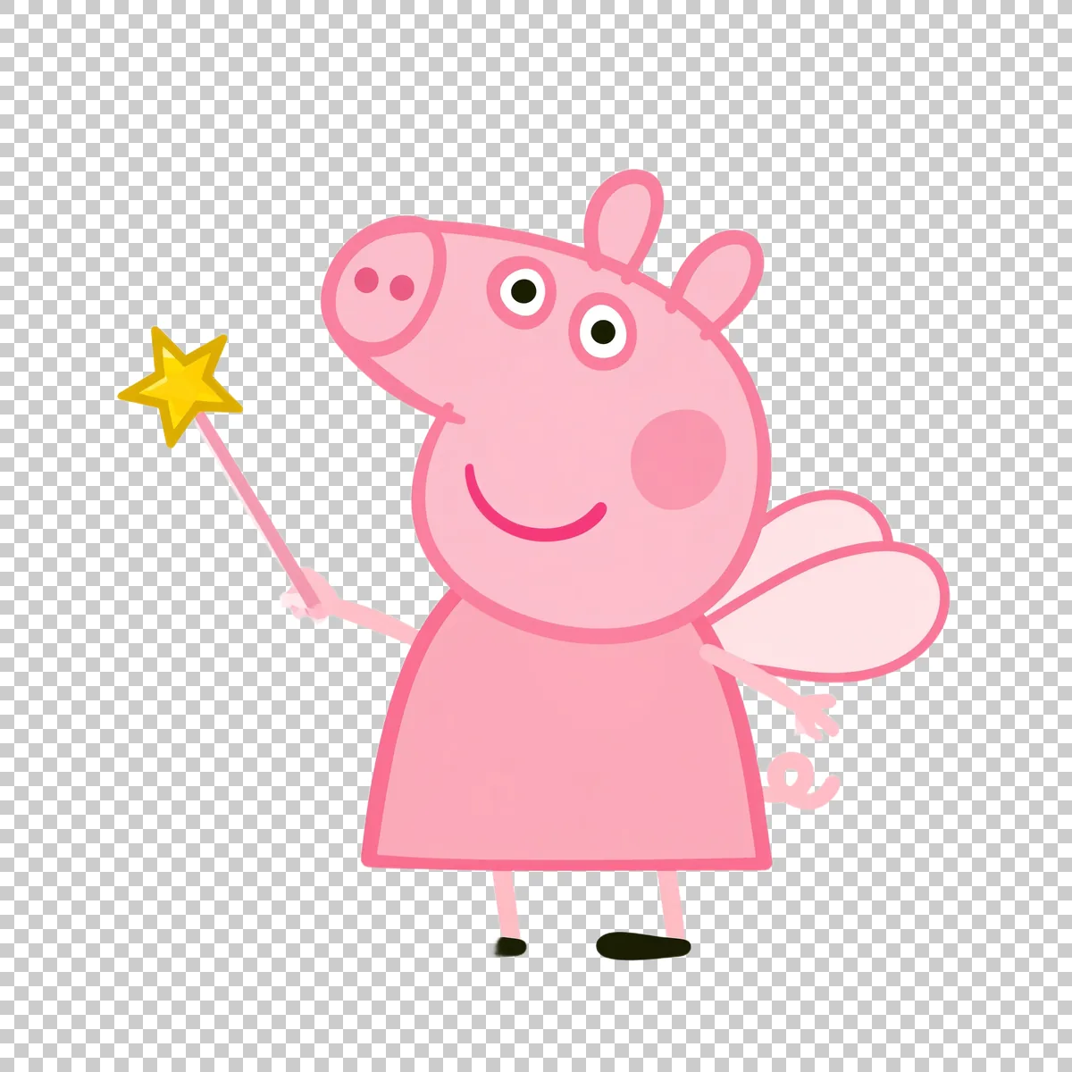 Peppa Pig Wearing A Fairy Costume With Small Wi 0 H transparent PNG
