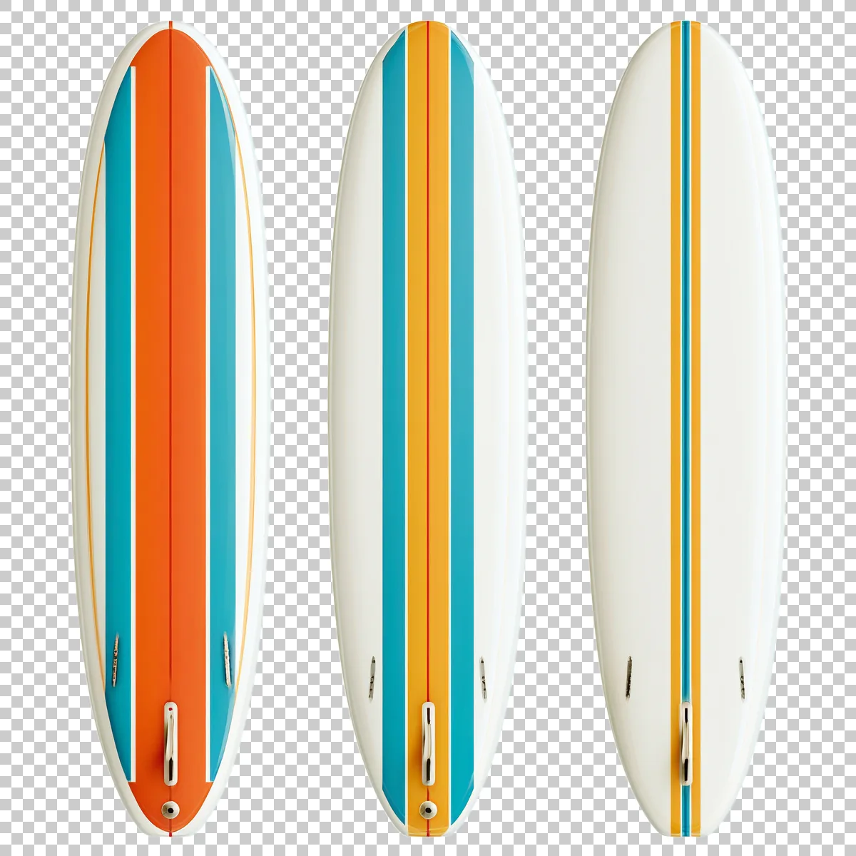 Three Surfboards Standing Vertically Together Retro 0 H transparent PNG